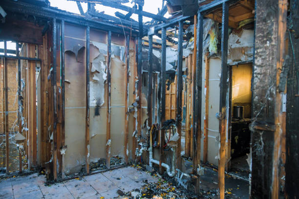 Professional Fire Damage Cleanup technician working in Englishtown, NJ